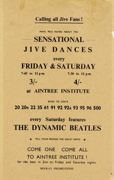 The Beatles live: Aintree Institute, Liverpool – 12 August 1961