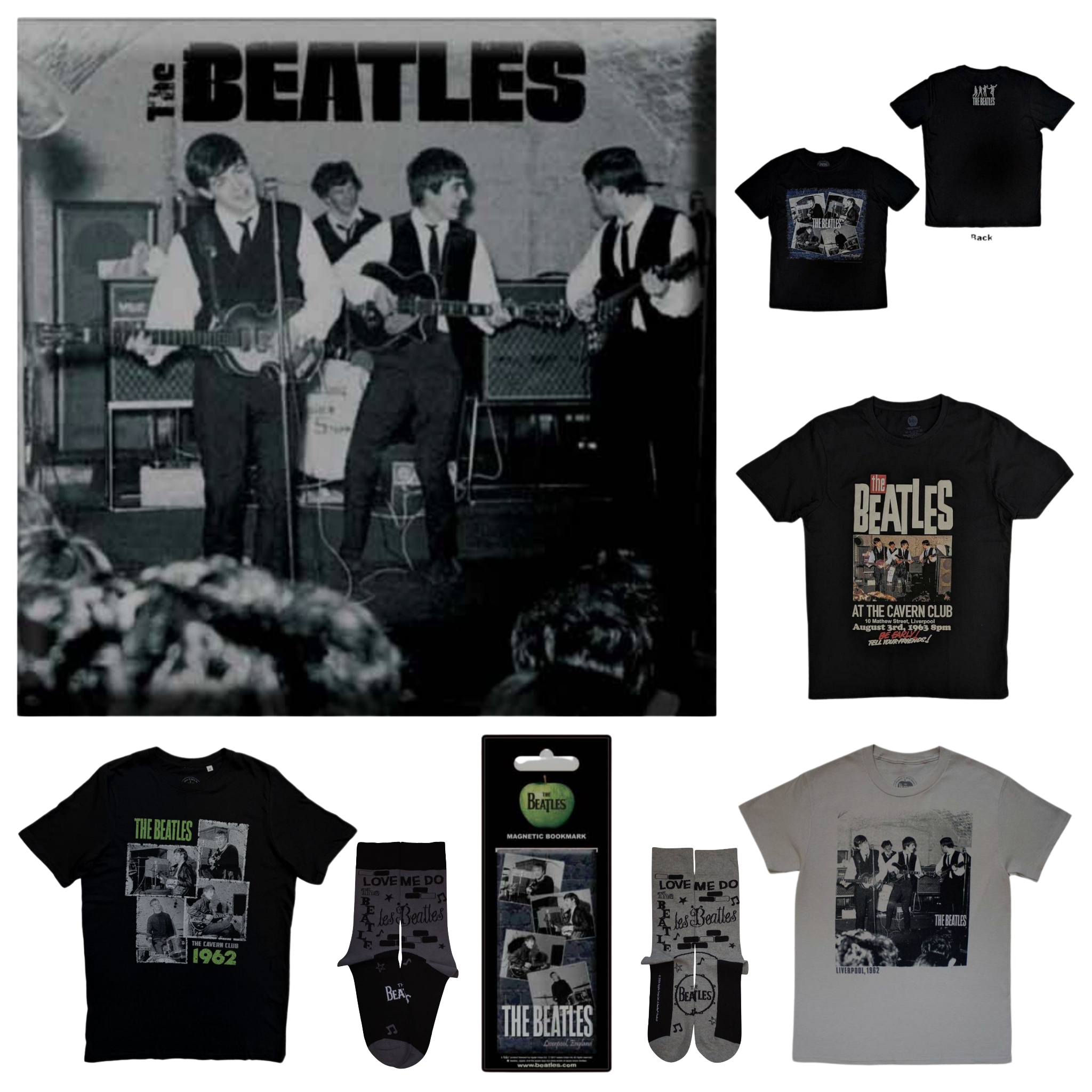 The Beatles performing at the Cavern Club Liverpool 1962 - Official Beatles Cavern Club merchandise collection