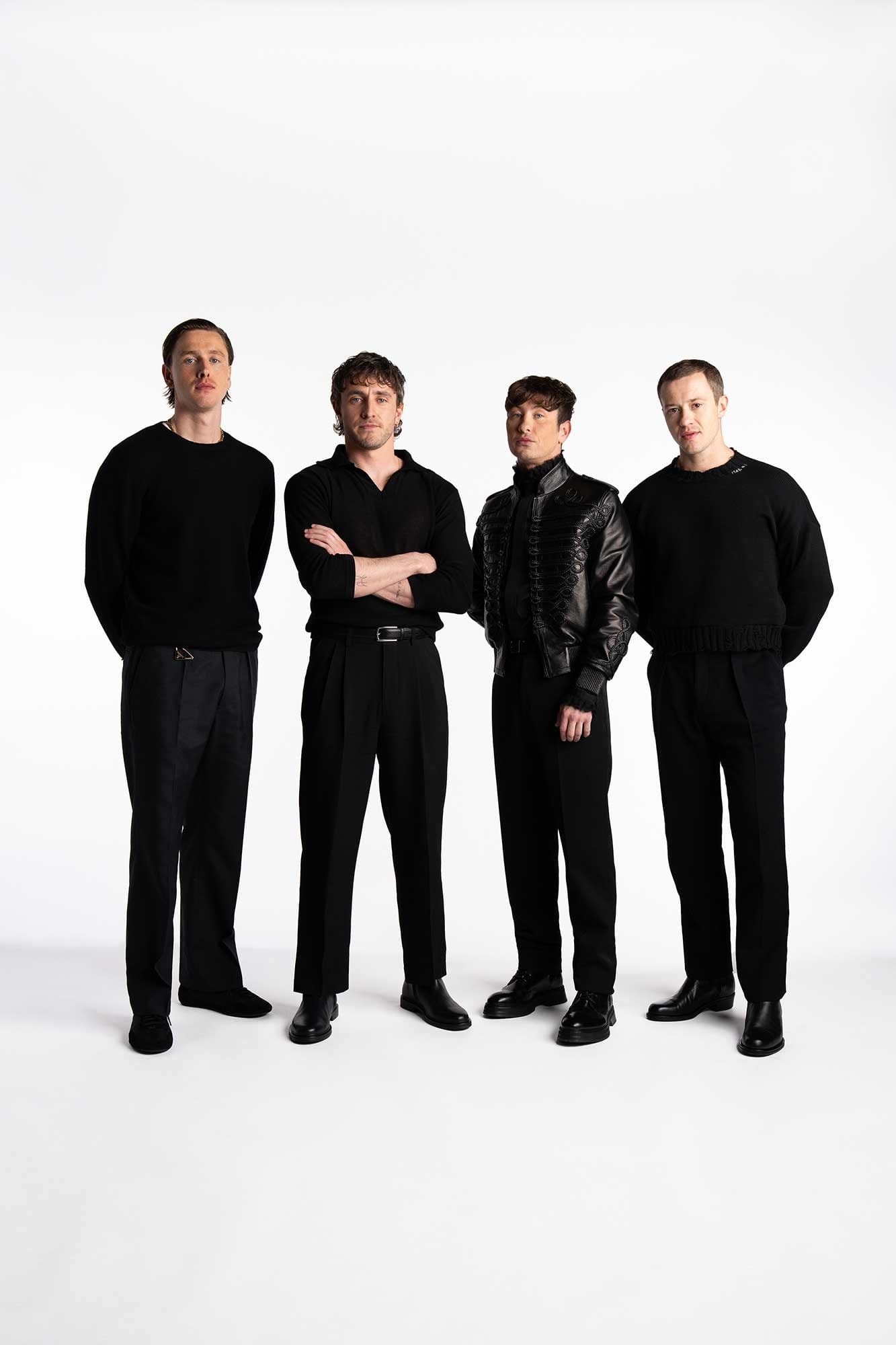 Sam Mendes with Harris Dickinson, Paul Mescal, Joseph Quinn and Barry Keoghan – Beatles biopic cast announced 31 March 2025 at CinemaCon