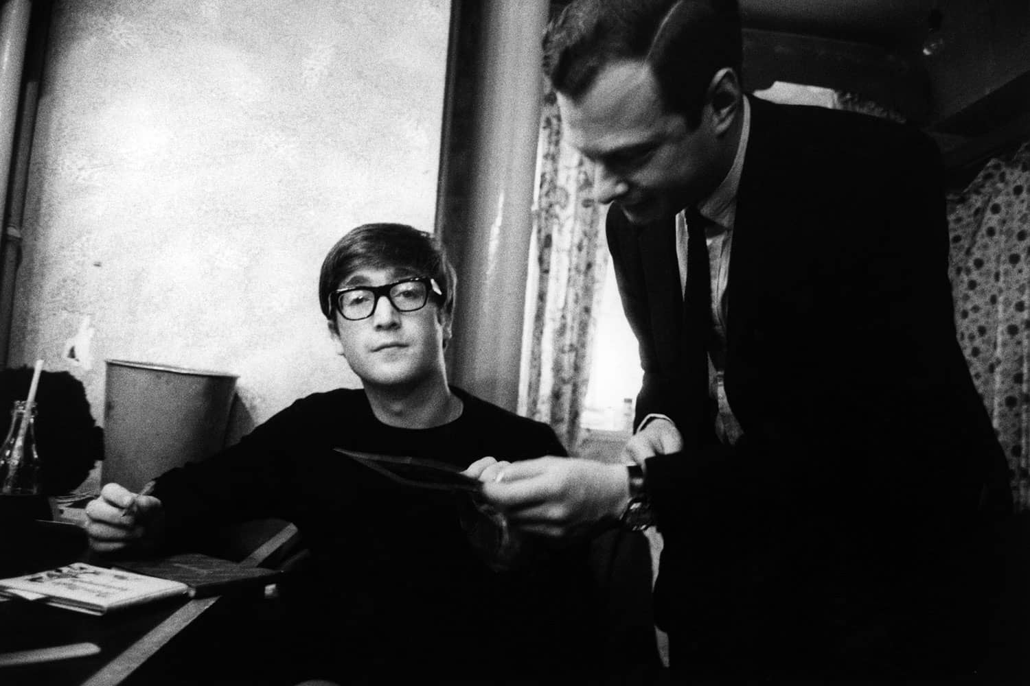 John Lennon and Brian Epstein holiday in Barcelona, Spain (28 April 1963)