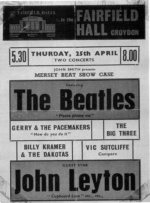 The Beatles Live at Mersey Beat Showcase Croydon (25 April 1963)