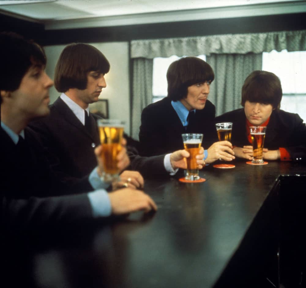 Filming Help!: pub scene and Grammy presentation at Twickenham (28 April 1965)