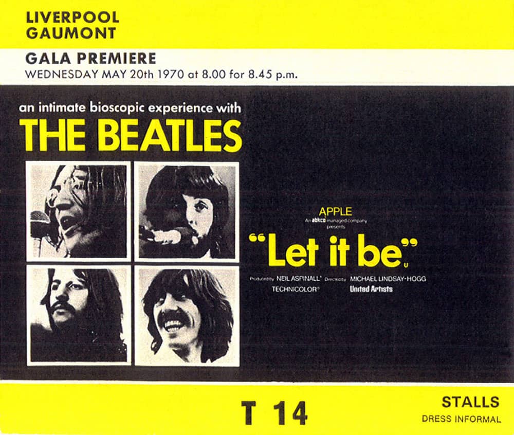 UK première of Let It Be – 20 May 1970