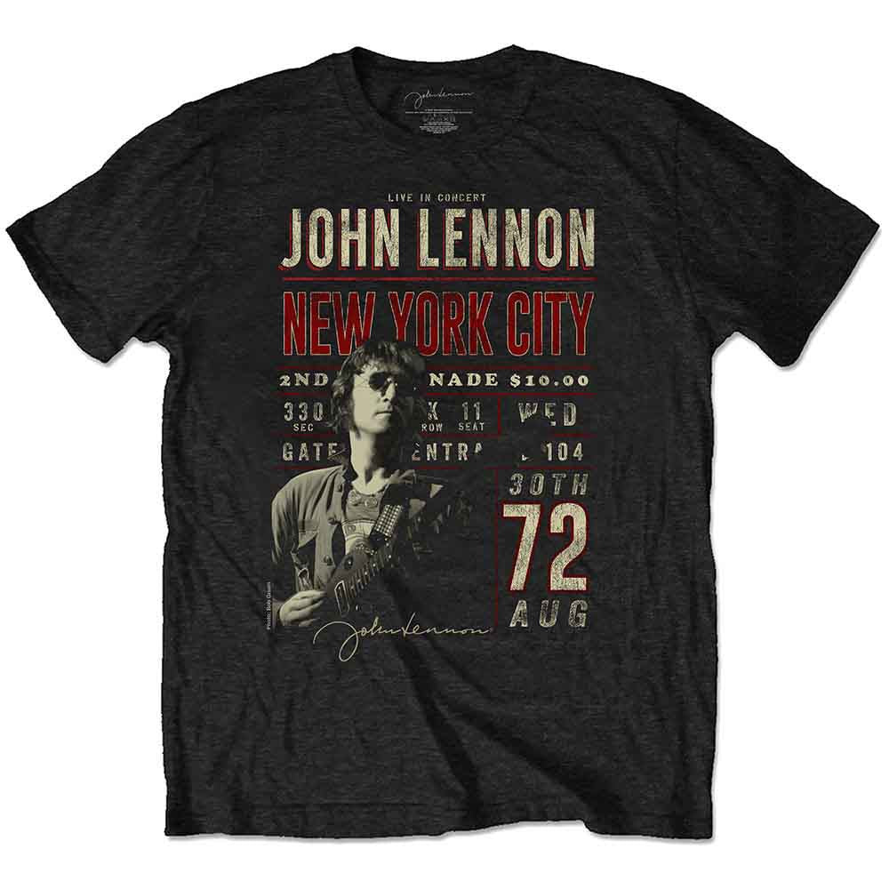 John Lennon New York City 72 T-Shirt Black — officially licensed