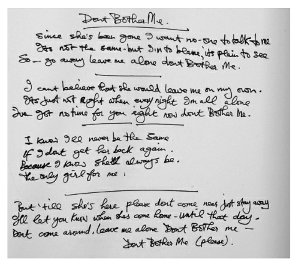 Recording: I Wanna Be Your Man, Little Child, All I’ve Got To Do, Not A Second Time, Don’t Bother Me – 11 September 1963