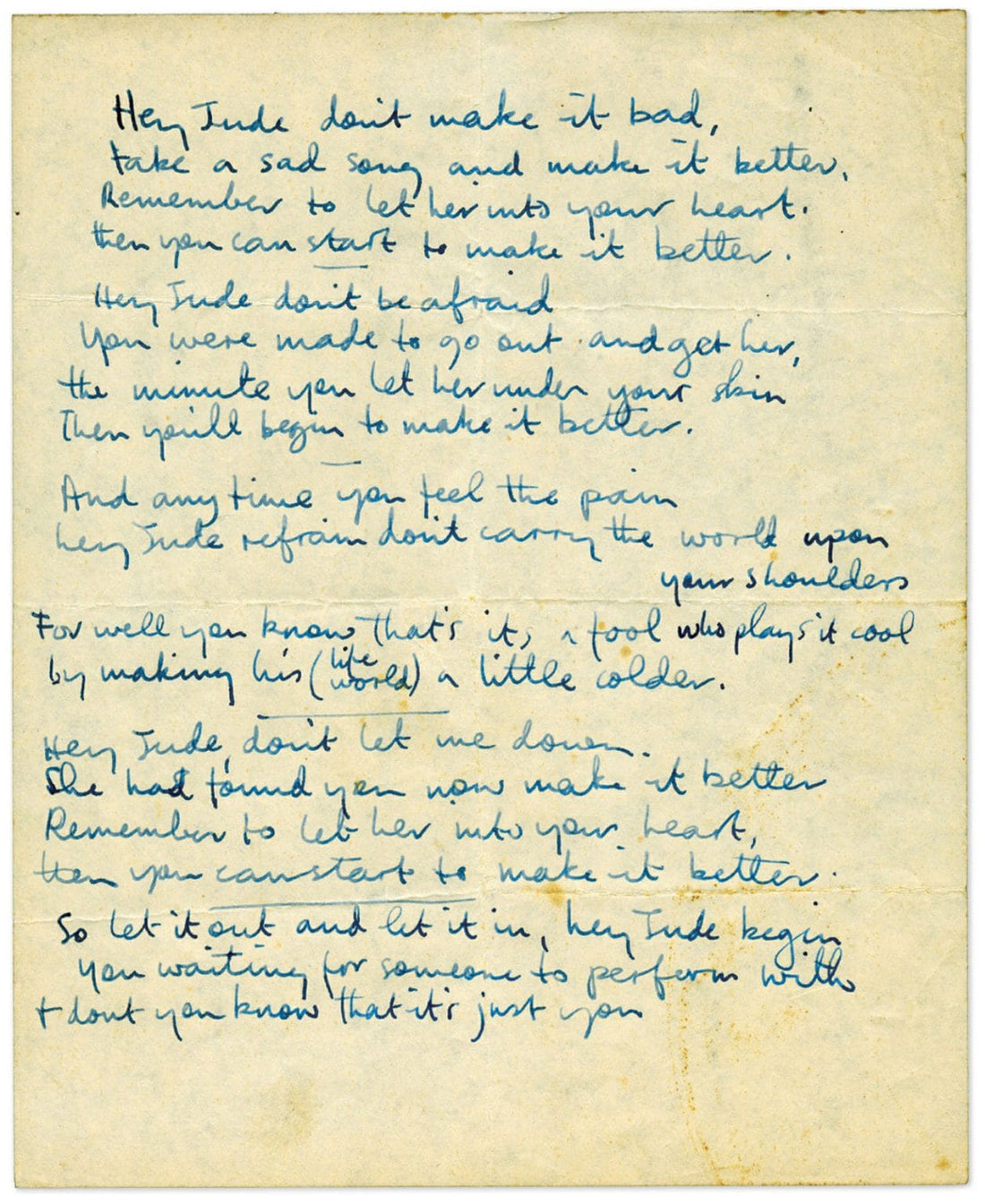 Recording: Hey Jude – 29 July 1968