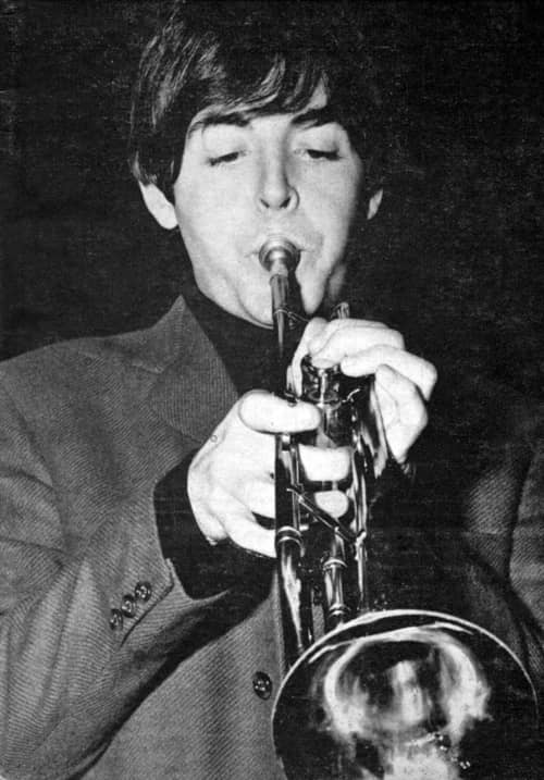 Paul McCartney is given a trumpet for his 14th birthday: 18 June 1956