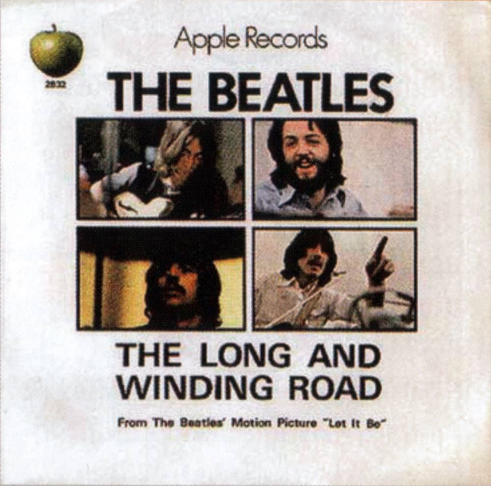 The Long And Winding Road – US Apple Records single sleeve, released 11 May 1970, The Beatles' final US number one