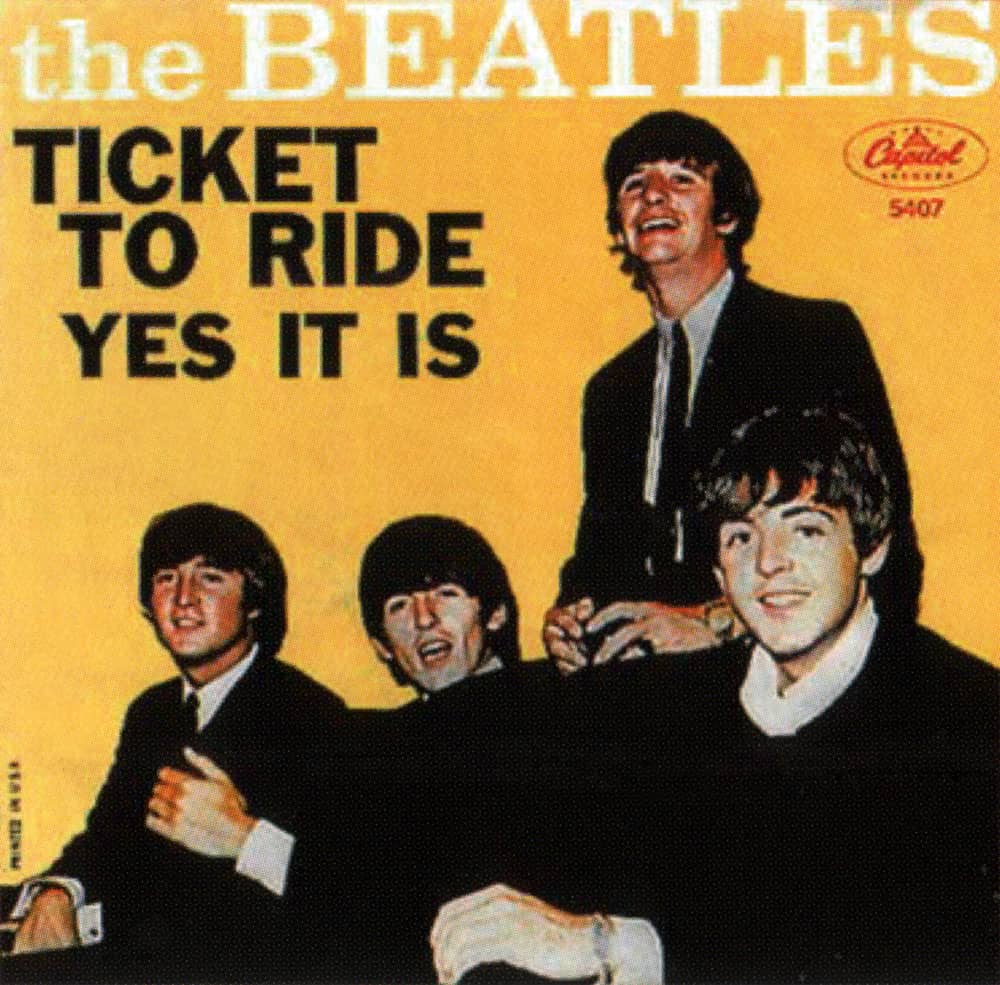 The Beatles Ticket To Ride US Single Release 1965 – Capitol 5407