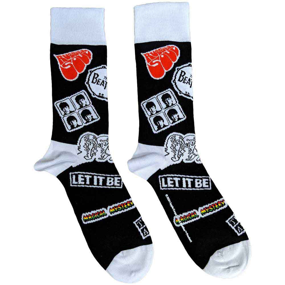 The Beatles Unisex Ankle Socks: Icons (Black) (UK Size 4 - 7)