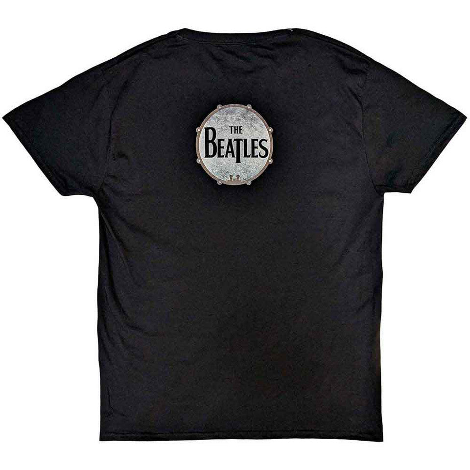 The Beatles Vintage With The Beatles T-Shirt – Official Licensed Black Front & Back Print Tee