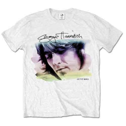 George Harrison Unisex T-Shirt: Water Colour Portrait (White)