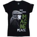 John Lennon: Imagine Peace Ladies T-Shirt (Black)