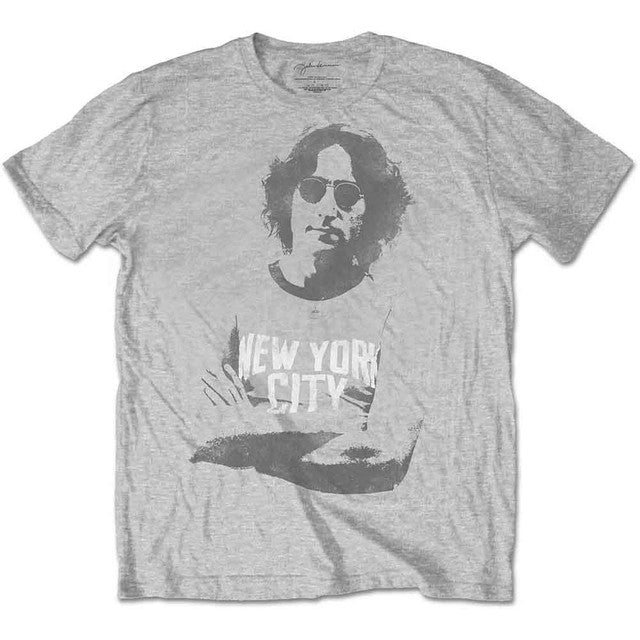 John Lennon: New York City Tee Unisex T-Shirt (Grey)