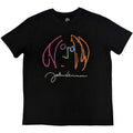 John Lennon: Self Portrait Full Colour Unisex T-Shirt (Black)