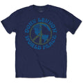 John Lennon: World Peace Unisex T-Shirt (Navy Blue)