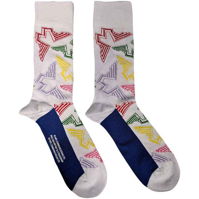 Paul McCartney: Wings Logos Unisex Ankle Socks (White) (UK Size 7 - 11)