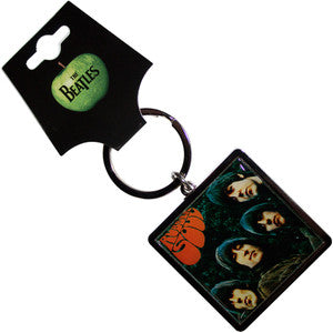 Beatles Rubber Soul keychain with album artwork design