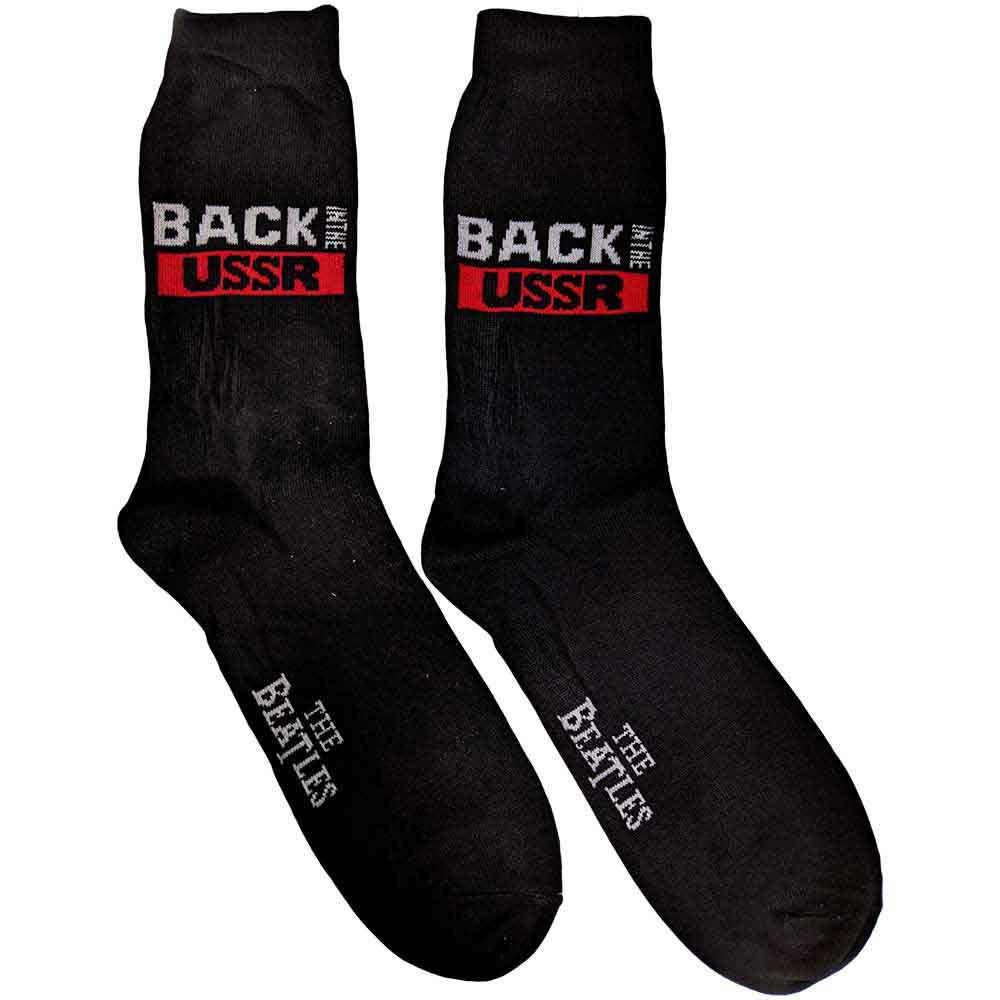 The Beatles Ladies Ankle Socks: Back in the USSR (Black)