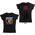The Beatles: Vintage Sgt Pepper Ladies T-Shirt (Black) (Back Print)