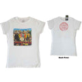 The Beatles: Vintage Sgt Pepper Ladies T-Shirt (White) (Back Print)