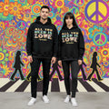 The Beatles: AYNIL Stacked (Black) Ladies Unplugged Pullover Hoodie