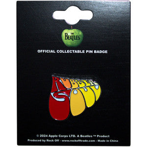 Beatles Rubber Soul pin badge with classic album artwork