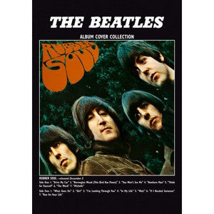 Beatles Rubber Soul postcard with iconic album cover design
