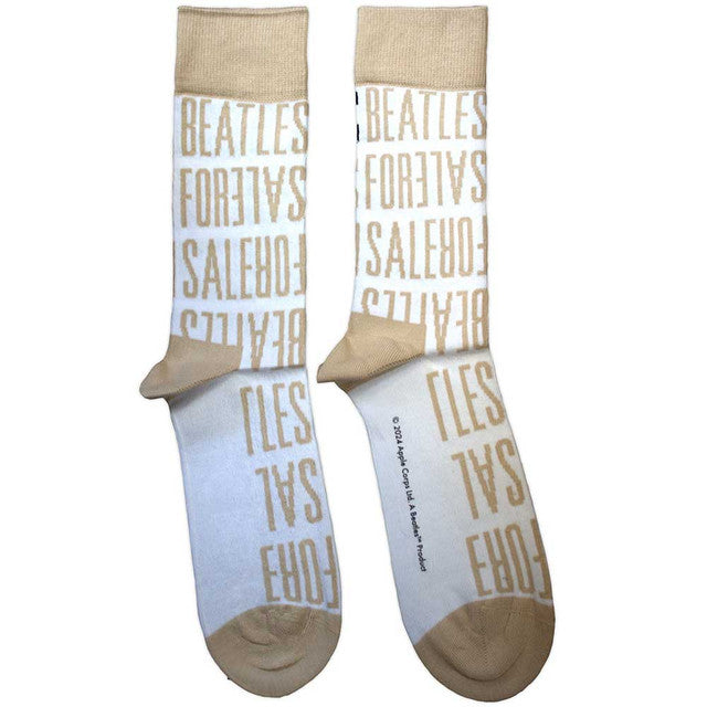 The Beatles: For Sale Text Repeat Unisex Ankle Socks (White)