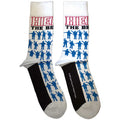 The Beatles Unisex Ankle Socks: Help Silhouettes Repeat (White) (UK Size 7 - 11 or 4 - 7)