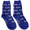 The Beatles Unisex Ankle Socks: Love Me Do (Blue) (UK Size 4-7 or 7 - 11)