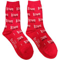 The Beatles Unisex Ankle Socks: Love Me Do (Red) (UK Size 4 - 7 and 7 - 11)
