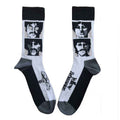 The Beatles Unisex Ankle Socks: Sea Of Science Faces Mono (White) (UK Size 4 - 7)