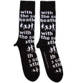 With The Beatles Unisex Ankle Socks: With The Beatles Silhouettes Repeat (Black) (UK Size 7 - 11)