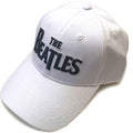 The Beatles: Black Drop T Logo Unisex Baseball Cap (White)
