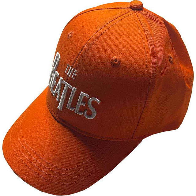 The Beatles: White Drop T Logo Unisex Baseball Cap (Orange)