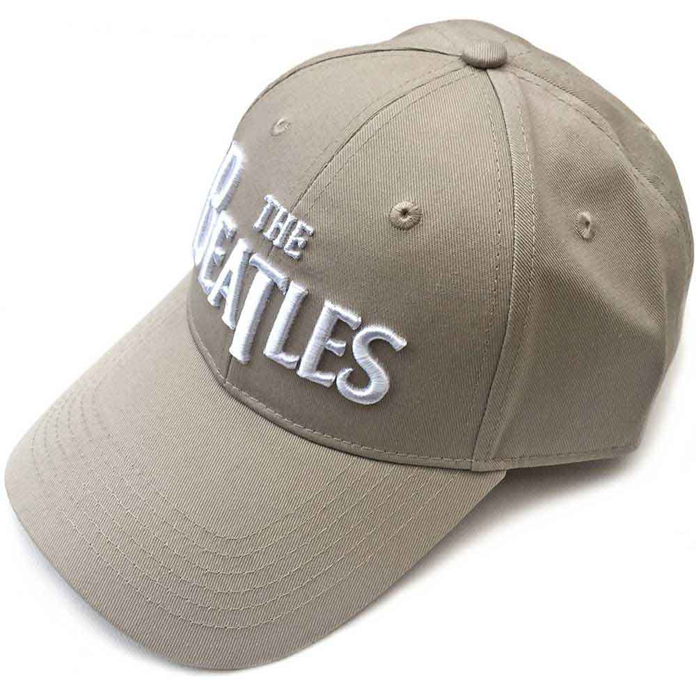 The Beatles: White Drop T Logo Unisex Baseball Cap (Sand)
