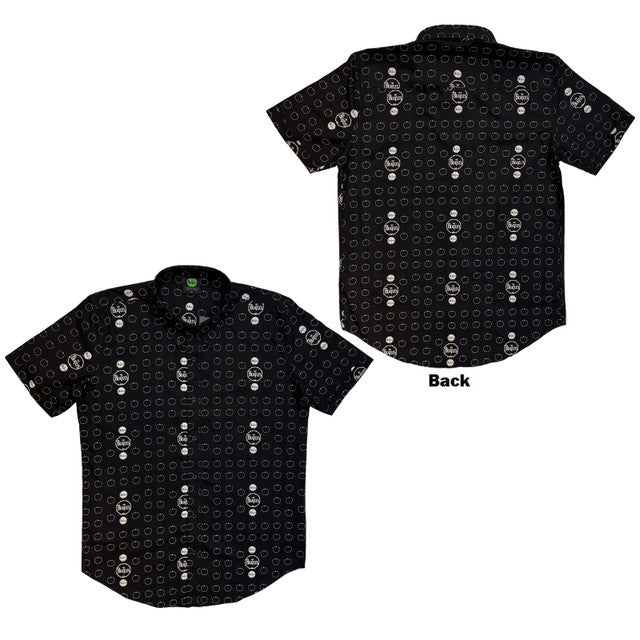 The Beatles: Drum & Apples Unisex Casual Shirt (Black) (All Over Print)
