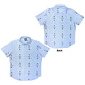 The Beatles: Drum & Apples Unisex Casual Shirt (Oxford Blue) (All Over Print)