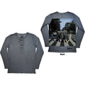 The Beatles: Abbey Road Unisex Long Sleeve T-Shirt (Blue) (Back Print)