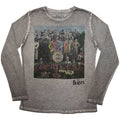 The Beatles: Sgt Pepper Unisex Long Sleeve T-Shirt (Stone Wash) (Silver Grey)
