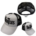 The Beatles: Drop T Logo & Apple Unisex Mesh Back Cap (Black & White)