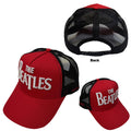 The Beatles: Drop T Logo & Apple Unisex Mesh Back Cap (Red & Black)