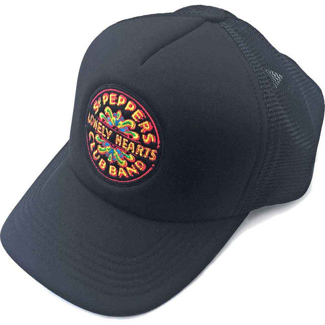 The Beatles Unisex: Sgt Pepper Drum Mesh Back Cap (Black)
