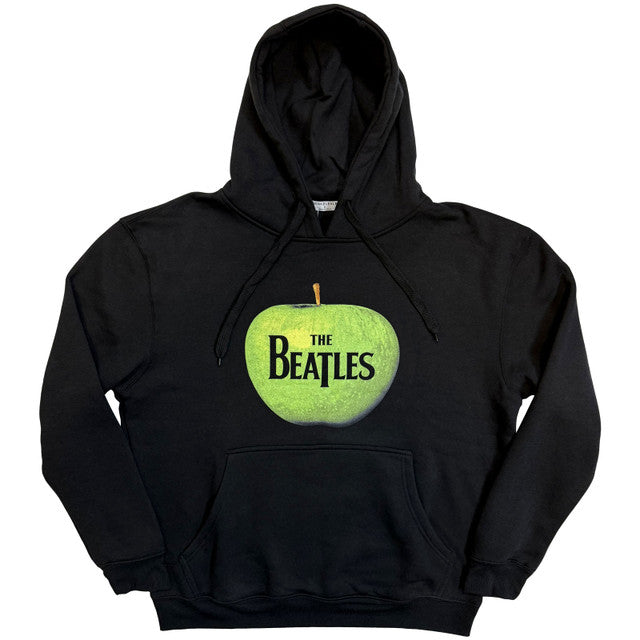 The Beatles Unisex Pullover Hoodie: Apple Logo (Black)