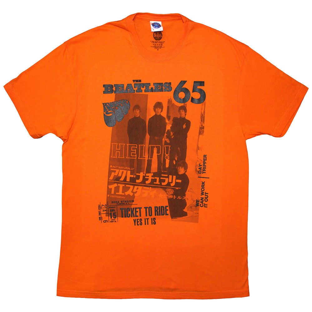 The Beatles: 1965 Unisex T-Shirt (Orange)