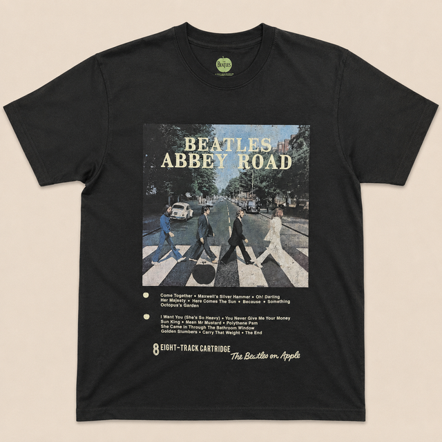 The Beatles: Abbey Road 8 Track Unisex T-Shirt (Black)