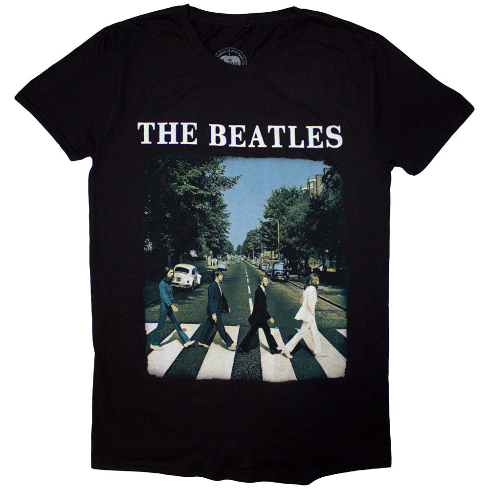 The Beatles: Abbey Road & Logo Unisex T-Shirt (Black)