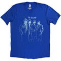 The Beatles Unisex T-Shirt: Band Outline (Blue)