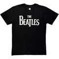 The Beatles: Drop T Logo Mono Unisex T-Shirt (Black)
